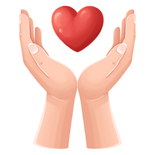 Two hands holding a heart representing meaningful LGBTQ+ connections.